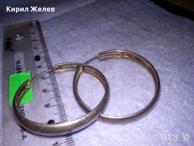 ГОЛЕМИ СТАРИ КЛАСИЧЕСКИ СРЕБЪРНИ ОБЕЦИ Тип ОБРЪЧИ ВИСОКА ПРОБА СРЕБРО РЪЧНА МАЙСТОРСКА РАБОТА 34445, снимка 6 - Антикварни и старинни предмети - 39643639