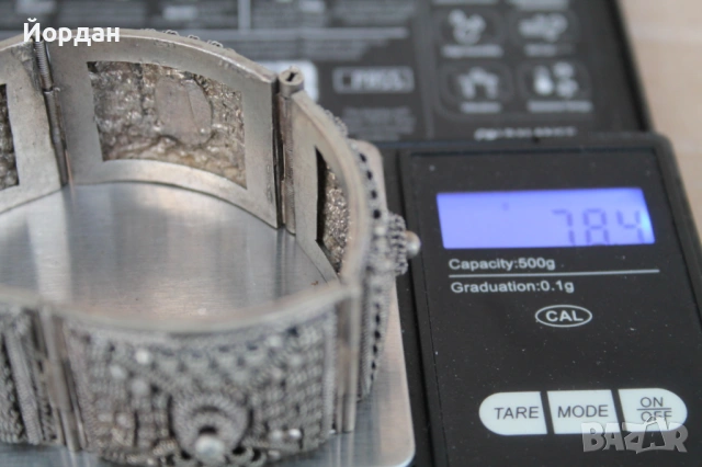 Дамска сребърна гривна , снимка 15 - Гривни - 53877636