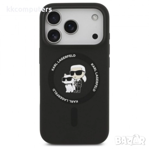Оригинален кейс Karl Lagerfeld Silicone Double Heads And Circle MagSafe, За iPhone 17 Pro Max (6.9),, снимка 3 - Калъфи, кейсове - 51825582