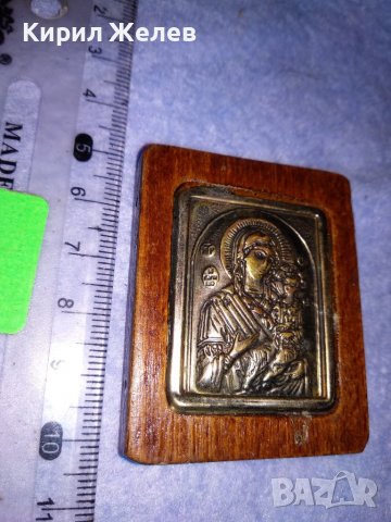 ПРАВОСЛАВНА ПОСРЕБРЕНА МЕДНА ИКОНКА в ДЪРВЕНА РАМКА МАЙСТОРСКА ХУДОЖЕСТВЕНА ИЗРАБОТКА 37067, снимка 8 - Антикварни и старинни предмети - 39934575