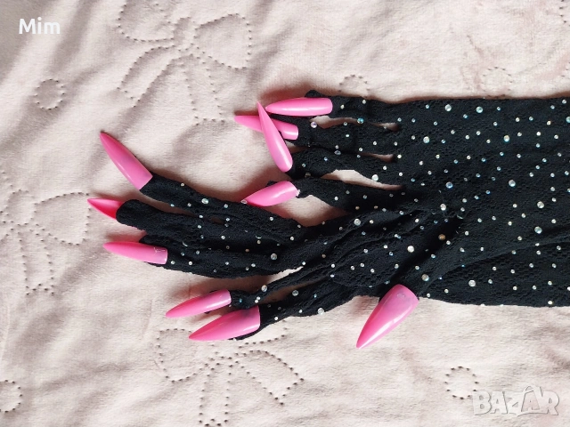 Дълги дамски ръкавици с маникюр , снимка 12 - Ръкавици - 54003038