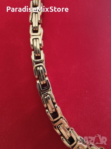 Ланец от медицинска стомана - Кралска плитка  - дължина 52см., снимка 2 - Колиета, медальони, синджири - 42847784
