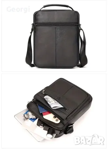 Ежедневна, Обемна, Стилна и Практична Мъжка чанта HUMERPAUL*1998/Премиум естествена кожа!, снимка 4 - Чанти - 49279235