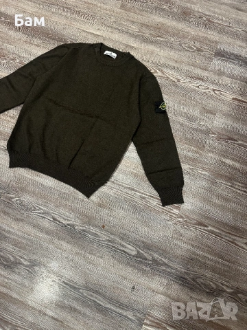 Оригинален мъжки памучен пуловер Stone Island размер М, снимка 4 - Блузи - 53372356