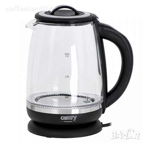  Стъклена ел. кана за вода 2,0 л.- с температурен контрол и кошничка за варене на чай  CR 1290, снимка 9 - Кани - 31416217