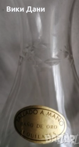 антики гравирани тънкостенки позлата кристал , снимка 12 - Антикварни и старинни предмети - 30401680