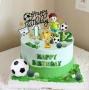 26 броя комплект футбол футболист топки фигурка топер "Happy birthday" декорация торта , снимка 3