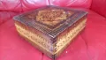 Ретро, стара дървена кутия за дреболийки, пирографира на капитан Тасев, снимка 4