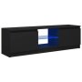 vidaXL ТВ шкаф с LED осветление, черен, 120x30х35,5 см(SKU:804284, снимка 1 - Шкафове - 44460933