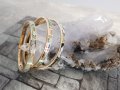 Гривни и пръстени от медицинска стомана в злато, снимка 2