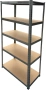 Стелаж с 5 рафта - 180 х 90 х 30 cm, 100 kg на рафт, сив, снимка 1