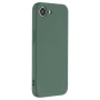 Силиконов кейс iPaky матиран, За iPhone 16e, Тъмнозелен и Протектор, снимка 4