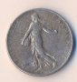 Франция стар сребърен франк 1918 година, снимка 2