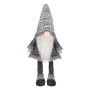 Коледна фигура,Гном, Motion Grey Fur Cap, 70 см, снимка 1