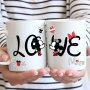 Уникален комплект чаши за влюбени двойки, снимка 1 - Чаши - 31288150