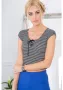 Къс дамски топ в черен цвят BB20312, снимка 2