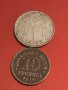 Две монети 1 франк 1923г. Белгия/ 10 пфенинг 1916г. Германия редки за КОЛЕКЦИОНЕРИ 32021
