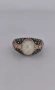 Мъжки сребърен пръстен с бял опал и марказит, снимка 9
