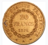 Златна монета 20 франка Гениус, снимка 2