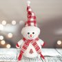 4258 Коледна фигура Снежен човек, 37 см, снимка 1 - Декорация за дома - 42902567