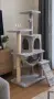 Многоетажна драскалка за котка с къщичка, хамак и платформи, 125 см., снимка 3