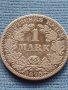 Сребърна монета 0.900 проба 1 марка 1876г. Германска империя Вилхелм първи 39625, снимка 6