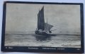 Стара черно-бяла картичка Рибарска лодка 1913
