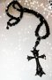 Уникат мъжка броеница в стил Табу ръчна изработка с кръст и камък естествен , снимка 1 - Колиета, медальони, синджири - 30914265