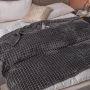 Поларено одеяло - Tъмносиво 200x230, снимка 4