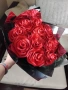 Букет от нежни сатенени рози , снимка 5