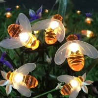 Декоративни градински лампички Пчели за градина с автоматично включване и изключване, снимка 2 - Соларни лампи - 42441711