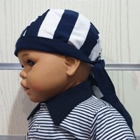 Нов моряшки детски бандан (кърпа за глава), от 1 месец до 18 години, снимка 1 - Шапки, шалове и ръкавици - 29974672