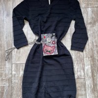 Нова елестична елегантна бандажна черна парти рокля изчистен класически модел , снимка 12 - Рокли - 39576816