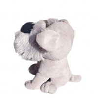 Плюшено сиво куче 30см , снимка 2 - Плюшени играчки - 39694443
