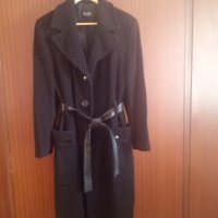 Черно вълнено палто, снимка 1 - Палта, манта - 40060092