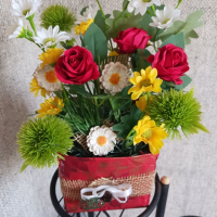 Цветя,букет,аранжировка, снимка 5 - Изкуствени цветя - 44618497