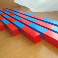 Професионални Монтесори синьо червени Числови пръчки в оригинален Р-Р, снимка 2 - Образователни игри - 36540213
