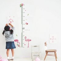 Фламинго метър за стена и мебел детска стая лепенка стикер самозалепващ, снимка 3 - Други - 37901130