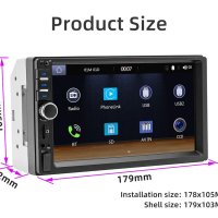 7" HD Touch Screen Мултимедия Bluetooth Mp5 USB, снимка 3 - Аудиосистеми - 44422448