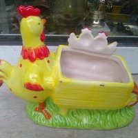 Керамично петле с количка за великденски яйца, снимка 3 - Други ценни предмети - 38022337