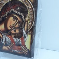 Икона на платно А5 на Пресвета Майка Богородица Закрилница - ръчна изработка . Модел А. , снимка 7 - Икони - 37796923
