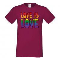  Мъжка тениска Love is Love 1 multicolor Прайд,Празник.Повод,Изненада, снимка 3 - Тениски - 37103142