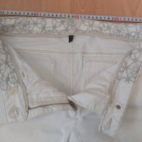 Елегантен дамски дънки, Kenny's, бели, 100% памук, Размер: 32 / М, снимка 3 - Дънки - 29426718