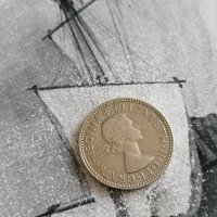Монета - Великобритания - 1 шилинг | 1958г., снимка 2 - Нумизматика и бонистика - 42814731