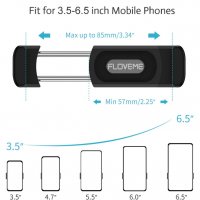 Универсална стойка за телефон за автомобил-кола-iPhone-Xiaomi-Samsung-Huawei-HTC-Sony-LG-Lenovo , снимка 5 - Аксесоари и консумативи - 30797270