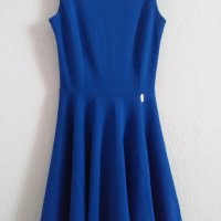 Женствена рокля в парижко синьо, снимка 1 - Рокли - 37749649