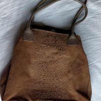 Луксозна кожена чанта тип Биркин от истинска кожа, Италия, снимка 13 - Чанти - 42378492