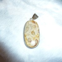 Колие фосилизиран корал №773, снимка 2 - Колиета, медальони, синджири - 42745141