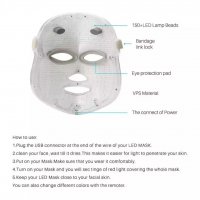 Козметична Led маска за светлинна терапия, фотодинамична терапия за лице, акне, бръчки, снимка 4 - Козметични уреди - 30710282