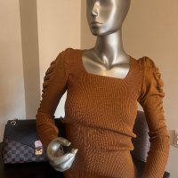 Дамска блуза в цвят горчица !, снимка 1 - Блузи с дълъг ръкав и пуловери - 42098774